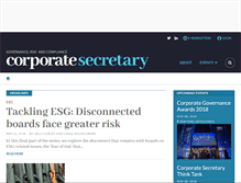 Tablet Screenshot of corporatesecretary.com